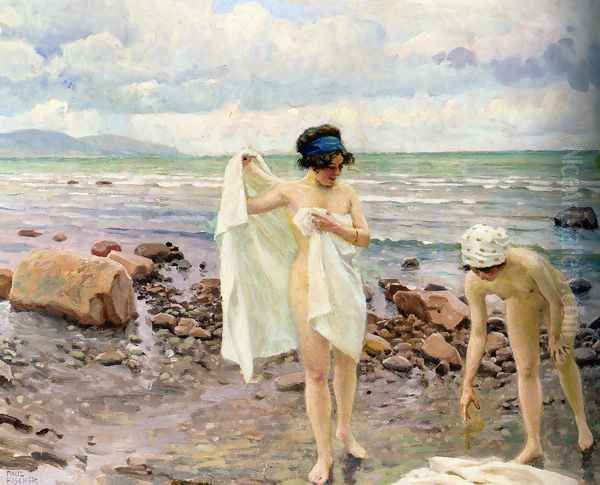 Badende Kvinder (The Bathers) Oil Painting by Paul-Gustave Fischer