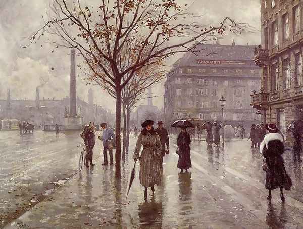 Vesterbrogade Oil Painting by Paul-Gustave Fischer