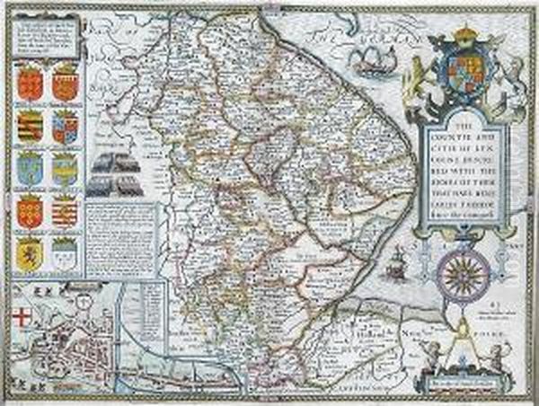 Lincolnshire C.1610-11 Oil Painting by John Speede