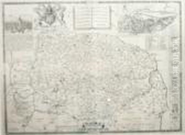 Map Of Norfolk 1672 by John Speede