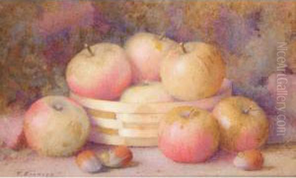 Still Life Of Apples Oil Painting by Percy Fred. Seaton Spence