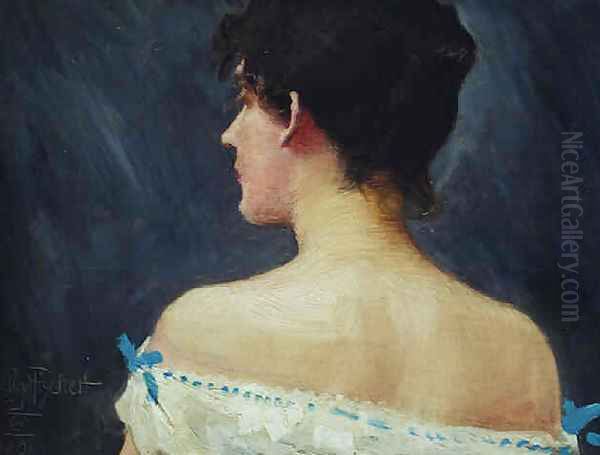 Portrait of Lady Oil Painting by Paul-Gustave Fischer