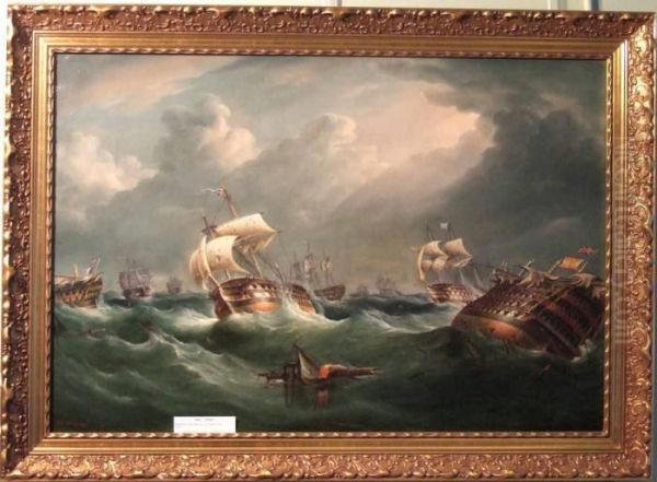 Trafalgar Oil Painting by Richard Barnett Spencer