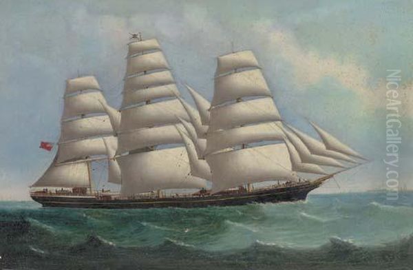 The Southern Monarch With Other Shipping In The Distance by Richard Barnett Spencer