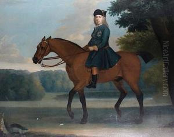 A Gentleman On A Chestnut Stallion Oil Painting by James Seymour And Thomas Spencer