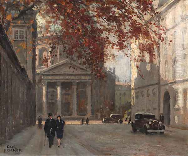 Street scene, Copenhagen Oil Painting by Paul-Gustave Fischer