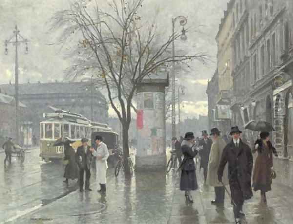 Vesterbrogade 2 Oil Painting by Paul-Gustave Fischer