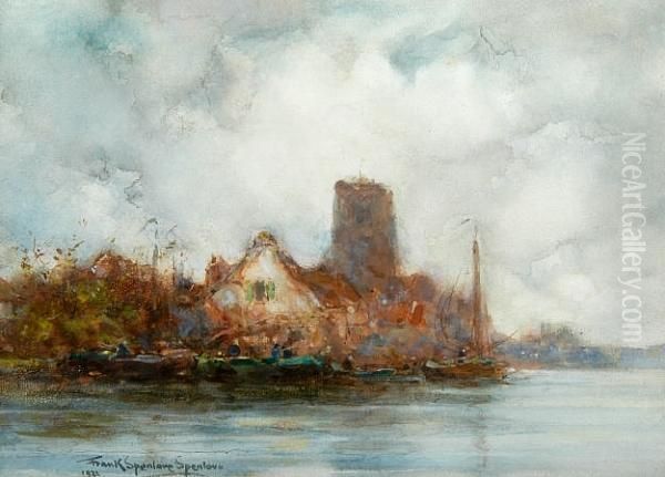 Grey Day On The Scheldt, Belgium by Frank Spenlove Spenlove