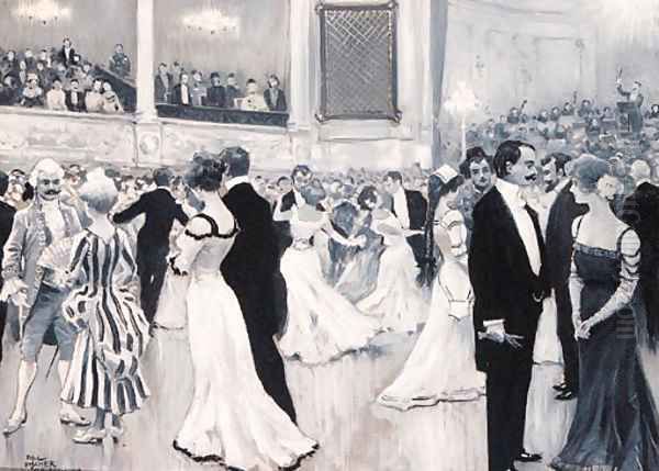 Princess Marie of Denmark's Charity Ball Oil Painting by Paul-Gustave Fischer