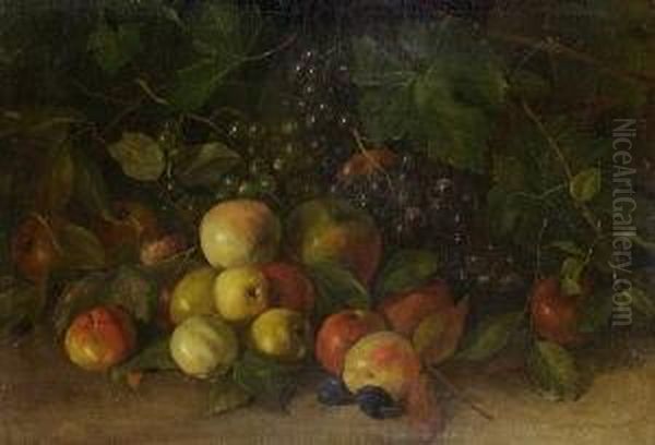 Fruchtestillleben Oil Painting by Johann Sperl