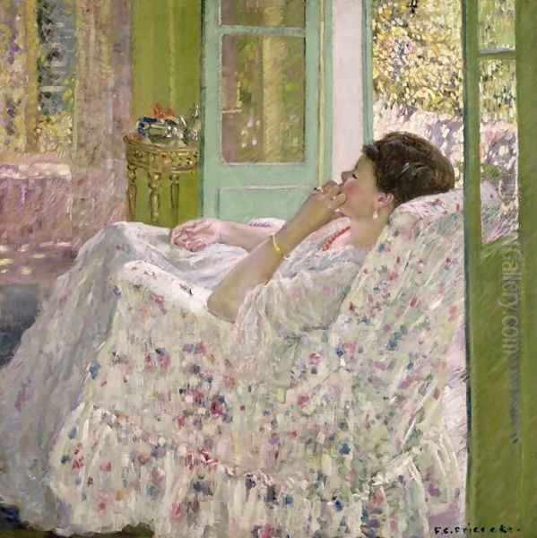 Afternoon - Yellow Room, 1910 Oil Painting by Frederick Carl Frieseke