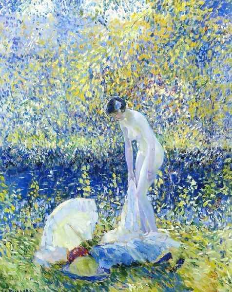 Cherry Blossoms I Oil Painting by Frederick Carl Frieseke