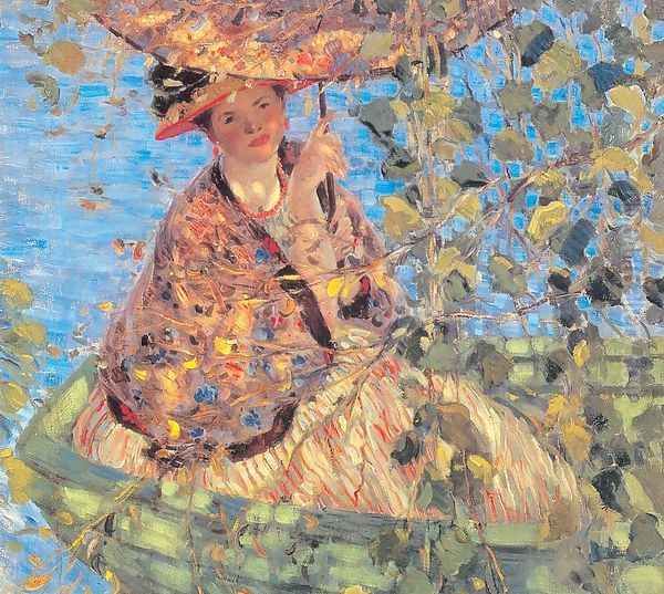 Through the Vines Oil Painting by Frederick Carl Frieseke