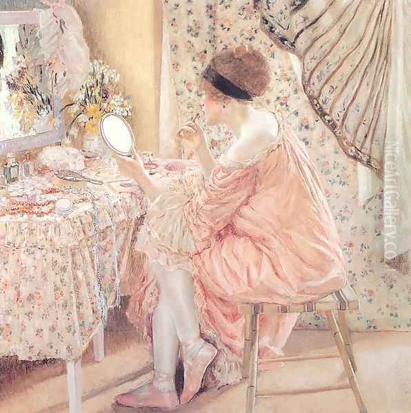 Before Her Appearance (La Toilette) Oil Painting by Frederick Carl Frieseke