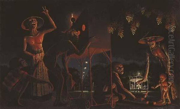 The Night Festival In Djogja Oil Painting by Walter Spies