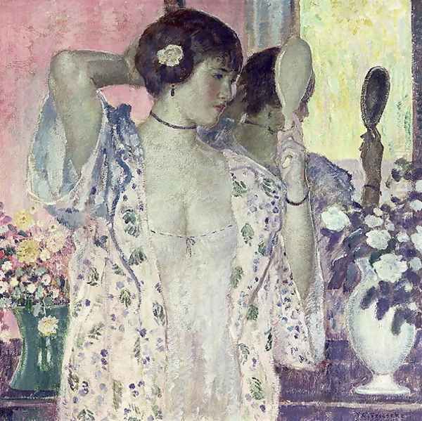 The Hand Mirror Oil Painting by Frederick Carl Frieseke