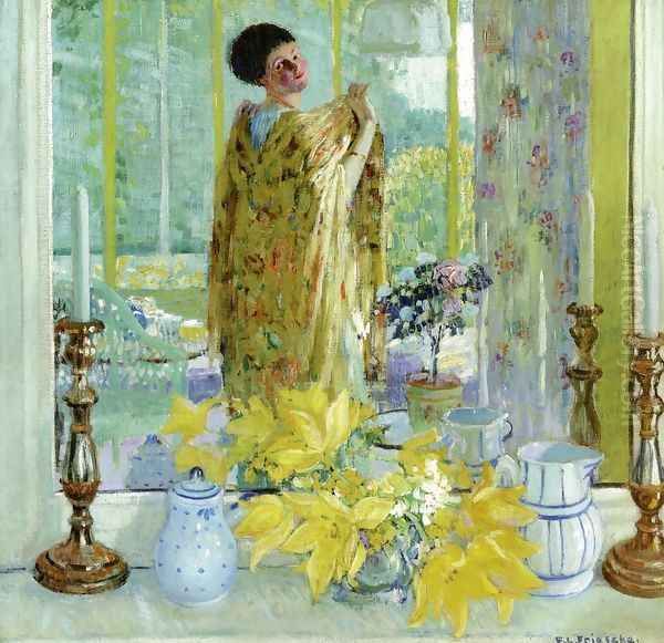 Yellow Tulips Oil Painting by Frederick Carl Frieseke