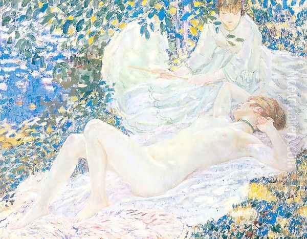 Summer Oil Painting by Frederick Carl Frieseke