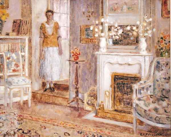 The Library Oil Painting by Frederick Carl Frieseke