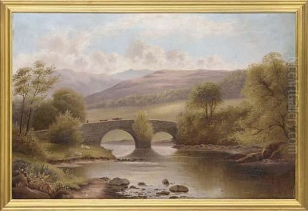 Glen Esk, Forfarshire Oil Painting by Thomas Spinks