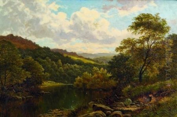 Vale Of Llangollen Oil Painting by Thomas Spinks