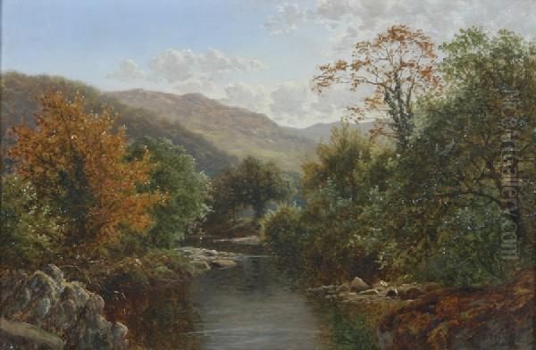 The River Lluowy, North Wales Oil Painting by Thomas Spinks