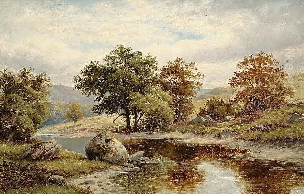 River Landscape Oil Painting by Thomas Spinks