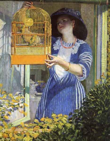 The Open Window Oil Painting by Frederick Carl Frieseke