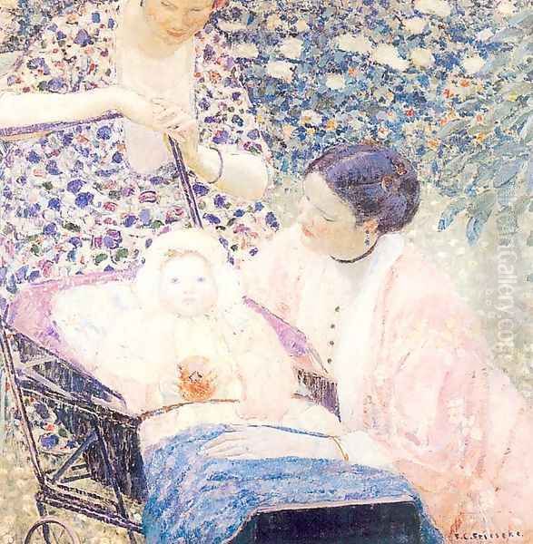 The Mother Oil Painting by Frederick Carl Frieseke