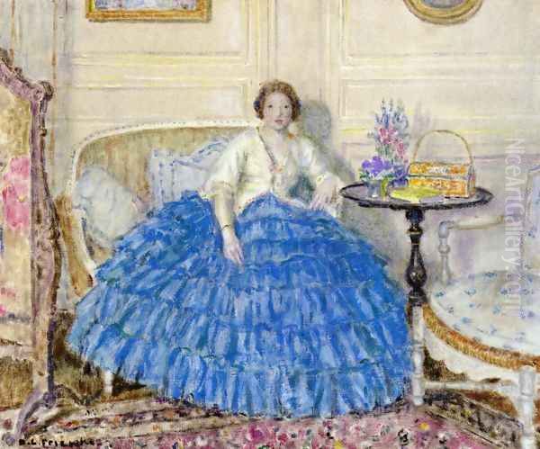 The Crinoline Oil Painting by Frederick Carl Frieseke