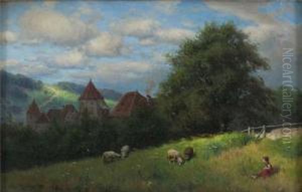 Untitled Oil Painting by August Karl Martin Splitgerber