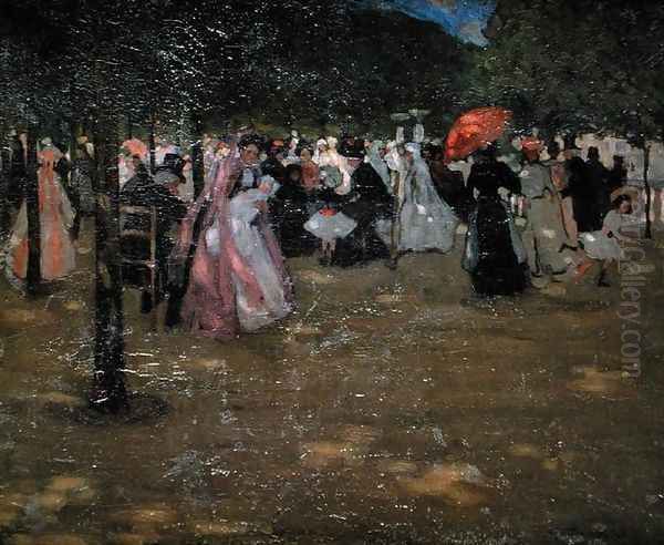 Luxembourg Gardens, 1901 Oil Painting by Frederick Carl Frieseke