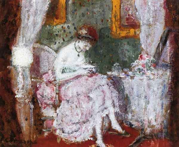 Woman at a Dressing Table Oil Painting by Frederick Carl Frieseke