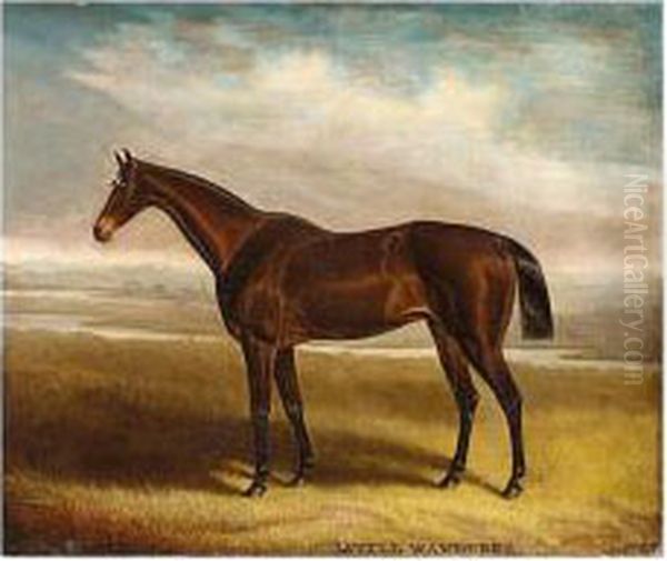 'little Wanderer', A Bay Racehorse In A Landscape Oil Painting by Samuel Spode