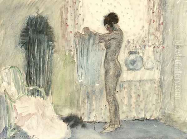 Nude in her Boudoir Oil Painting by Frederick Carl Frieseke