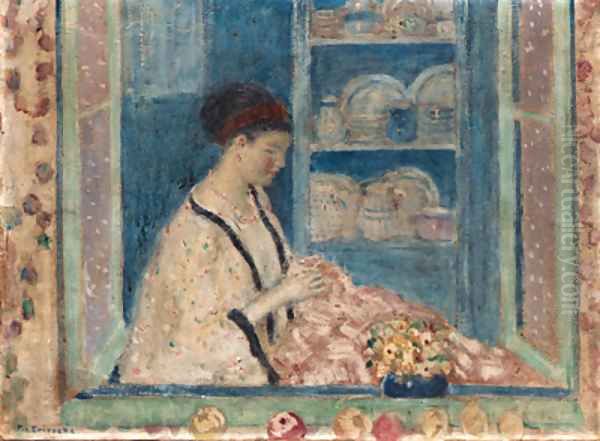 Sadie in the Window Oil Painting by Frederick Carl Frieseke