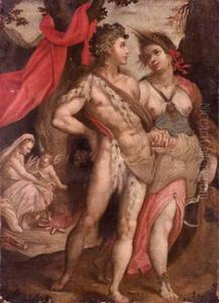 Bacco E Cerere Oil Painting by Bartholomaeus Spranger