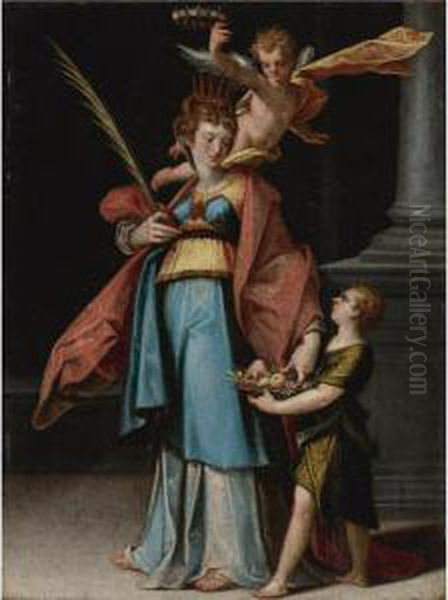 St. Dorothy Oil Painting by Bartholomaeus Spranger