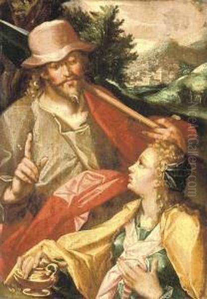 Noli Me Tangere Oil Painting by Bartholomaeus Spranger