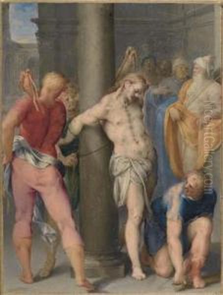 The Flagellation Oil Painting by Bartholomaeus Spranger