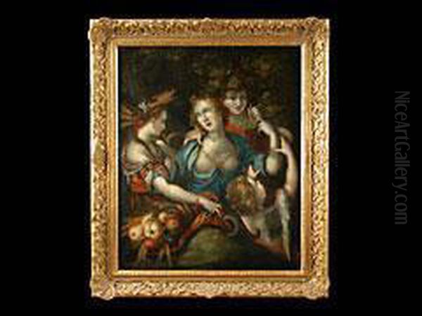 Weibliche Jahreszeiten-allegorie Oil Painting by Bartholomaeus Spranger