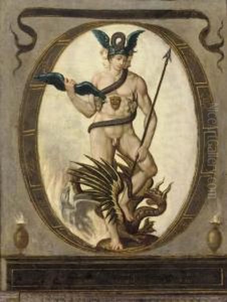 An Allegory Of Alchemy Oil Painting by Bartholomaeus Spranger