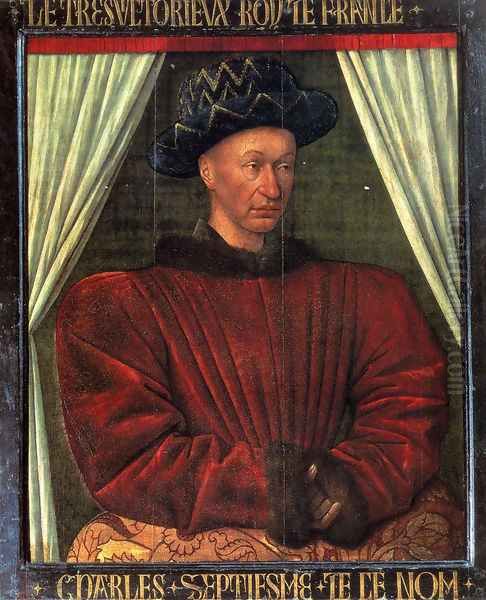 Charles VII, King Of France Oil Painting by Jean Fouquet