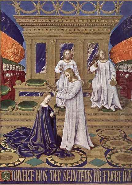 The Coronation of the Virgin 1452-60 Oil Painting by Jean Fouquet