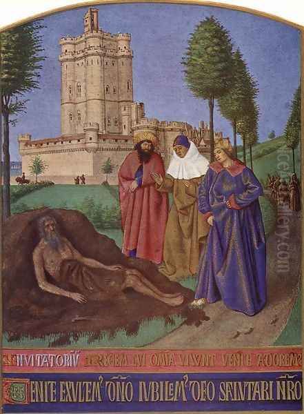 Job and his False Comforters Oil Painting by Jean Fouquet