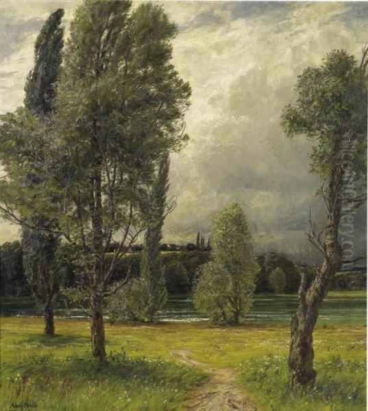 Landschaft Oil Painting by Adolf Stabli