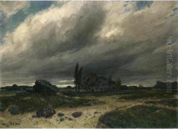 Gewitterlandschaft Oil Painting by Adolf Stabli