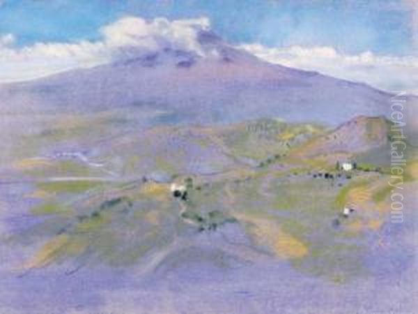 Widok Na Pico De Teide Oil Painting by Kazimierz Stabrowski