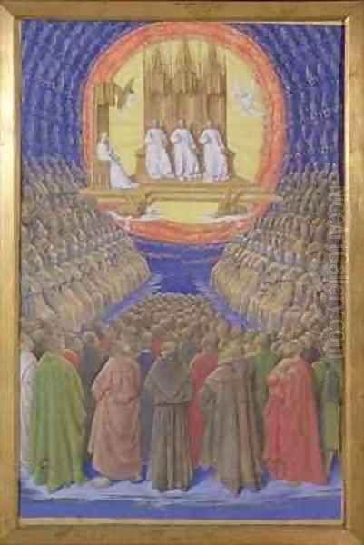 Enthronement of the Virgin or The Trinity in its Glory Oil Painting by Jean Fouquet