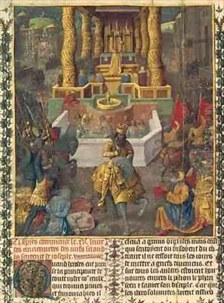 Entry of Herod into Jerusalem Oil Painting by Jean Fouquet